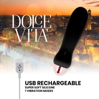 Rechargeable Five Vibrator Black 7 Speeds