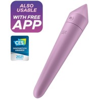 Satisfyer - Bala Vibradora Ultra Power Bullet 8 - Vibrador Lila con Control de Aplicación