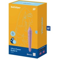 Satisfyer - Bala Vibradora Ultra Power Bullet 8 - Vibrador Lila con Control de Aplicación