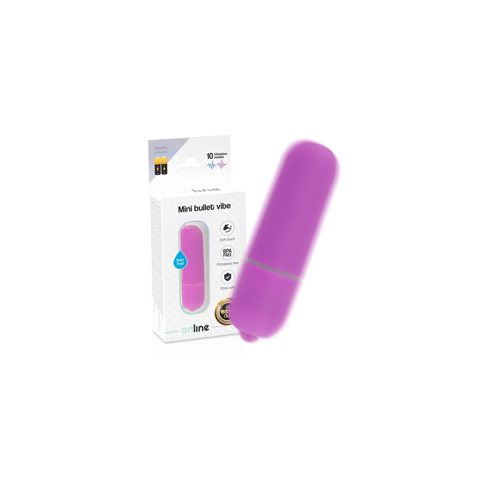 Lilac Mini Bullet Vibrator - 10 Vibration Modes