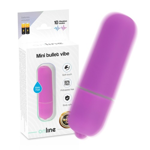 Lilac Mini Bullet Vibrator - 10 Vibration Modes