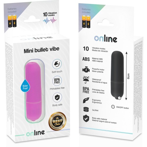 Lilac Mini Bullet Vibrator - 10 Vibration Modes