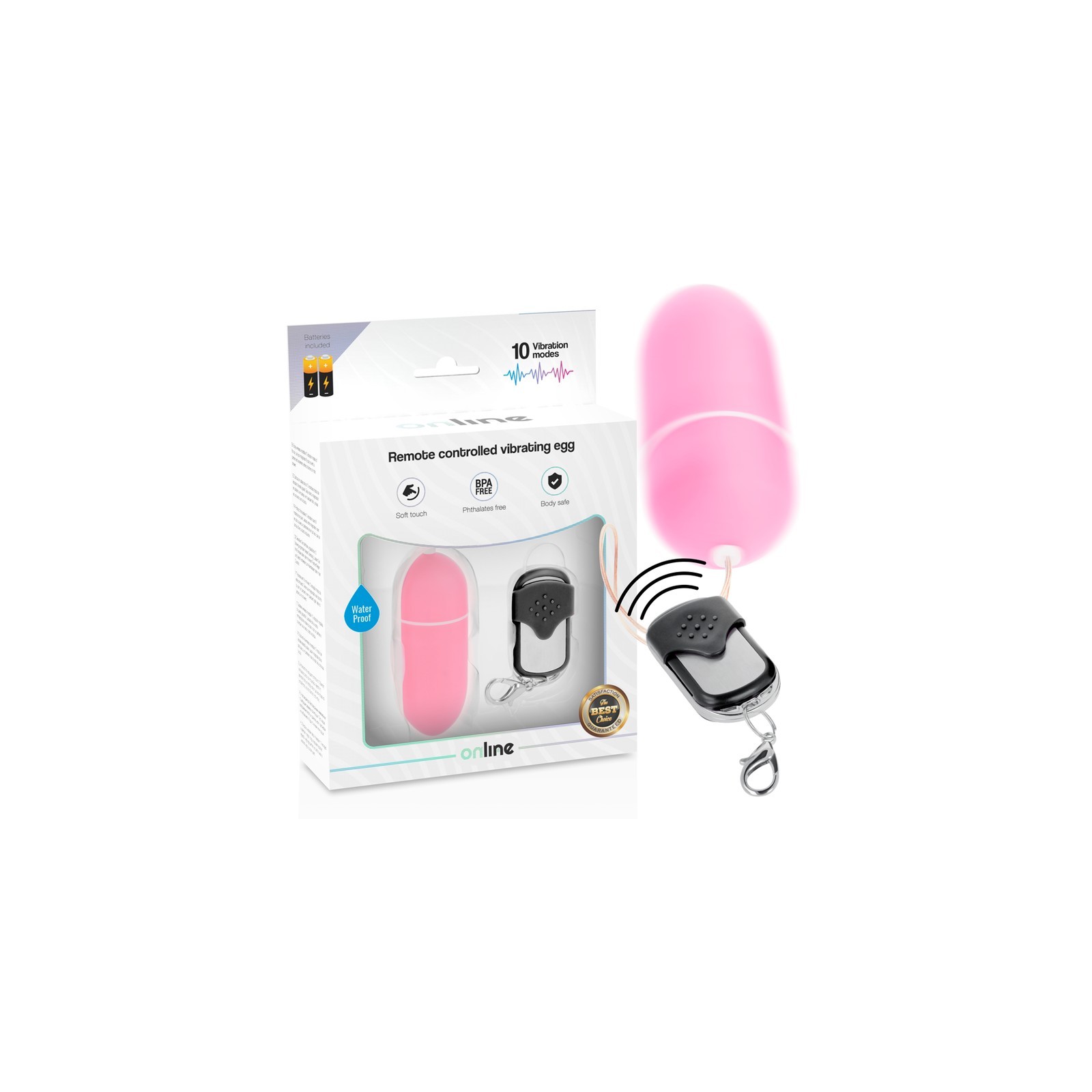 Huevo Vibrador Control Remoto L Rosa