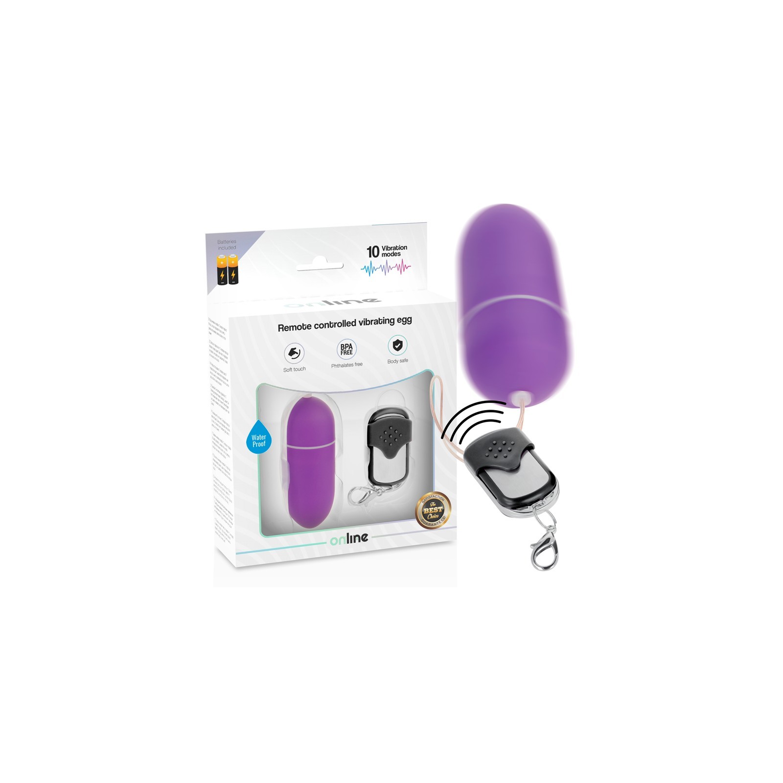 Huevo Vibrador Control Remoto L Lila