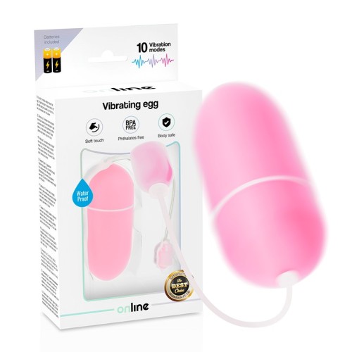 Huevo Vibrador Waterproof Rosa | 10 Modos Potentes