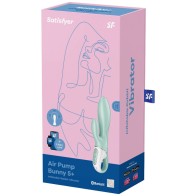 Satisfyer Air Pump Bunny 5+ Vibrador Rabbit Inflable App Verde