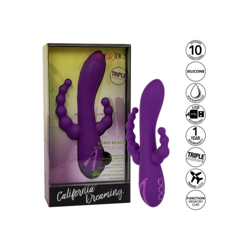 California Dreaming Long Beach Bootylicious Purple - Triple Action Vibrator