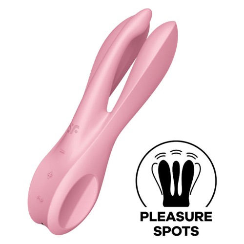 Satisfyer - Threesome 1 Vibrador Rosa - Placer Sin Limites