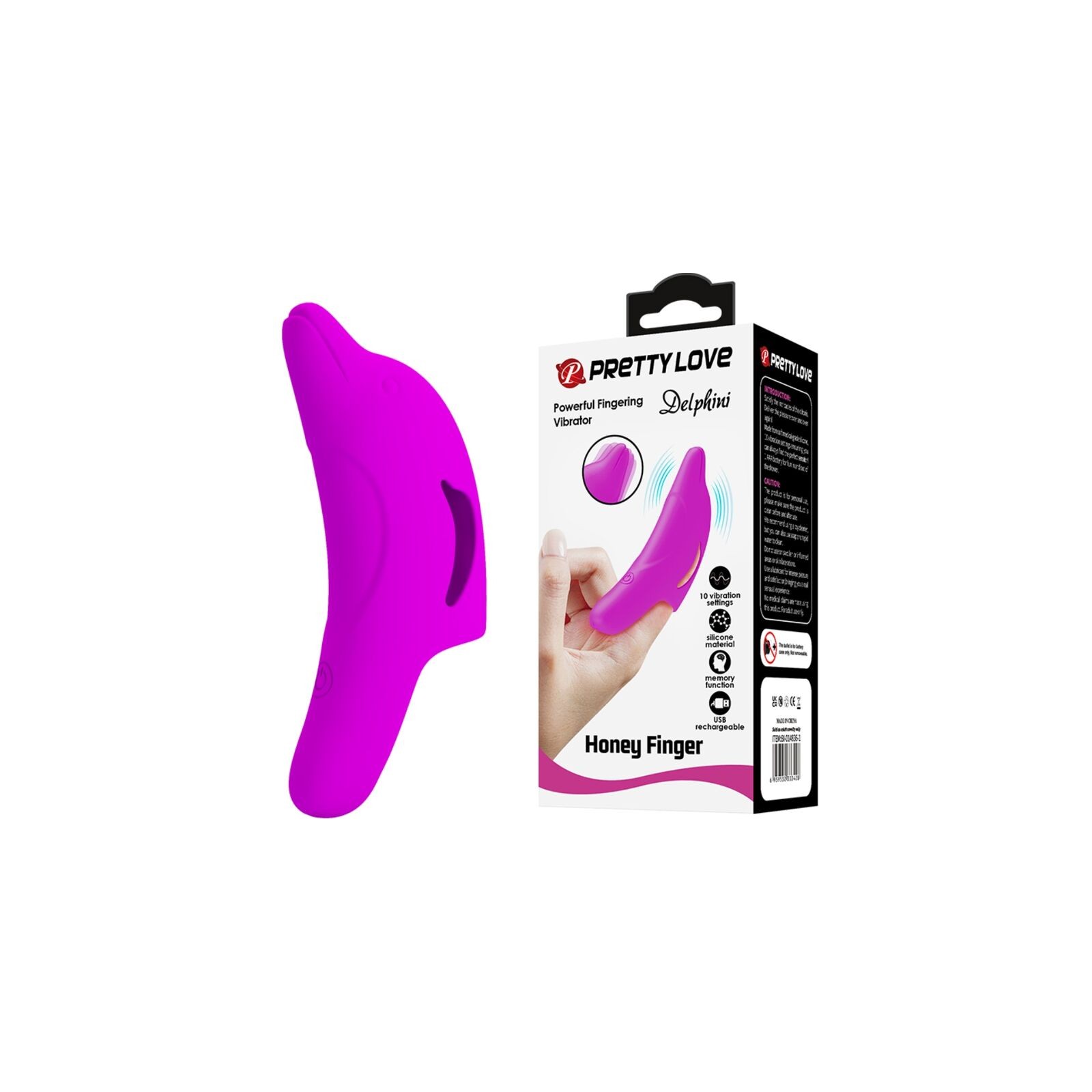 Delphini Powerful Finger Vibrator - Silicone Pleasure