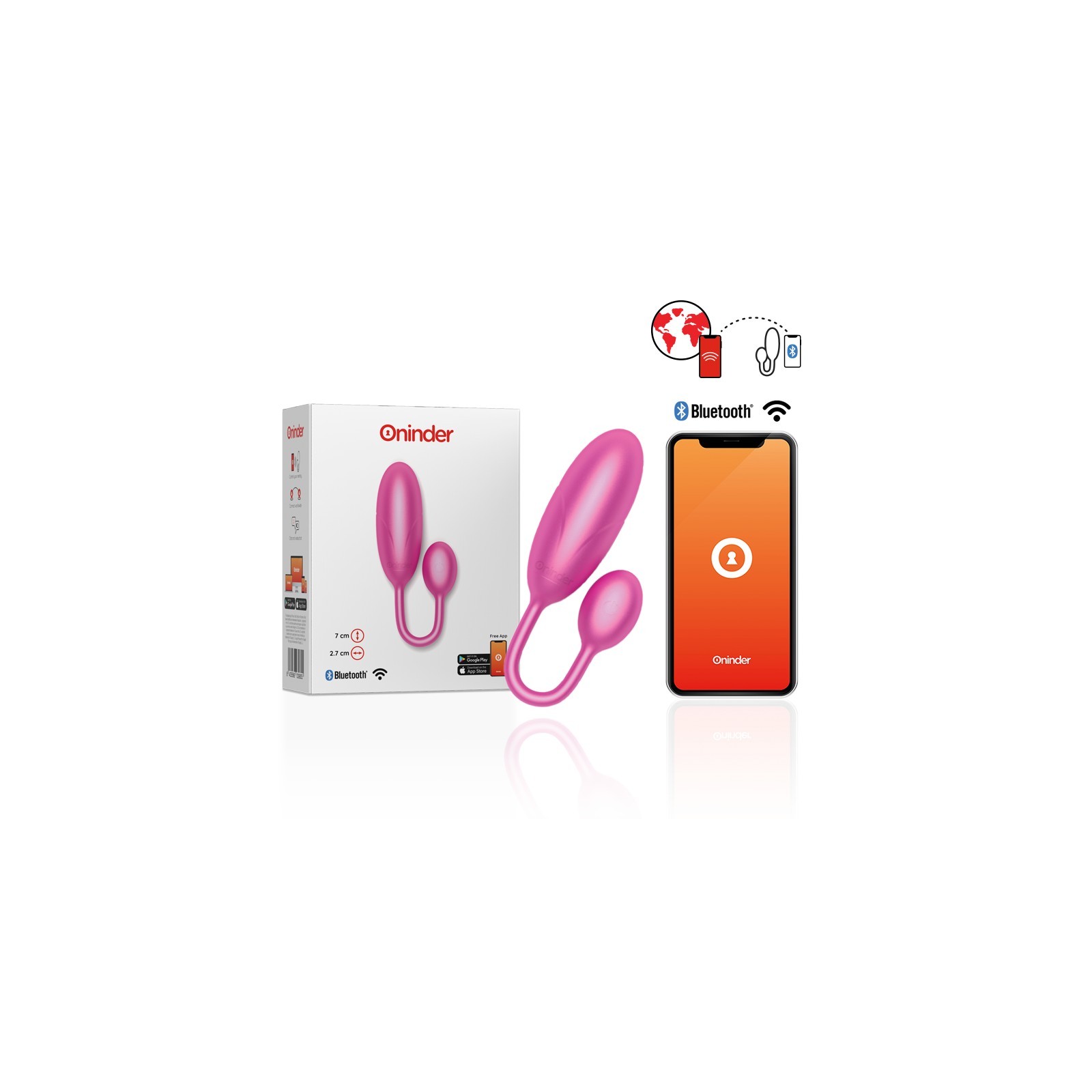 Denver Vibrating Egg Pink with Free App