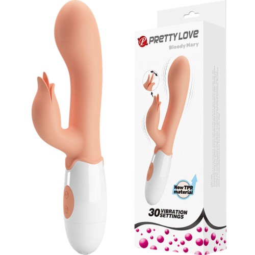 Bloody Mary Vibrator with Clitoral Stimulator - Ultimate Pleasure