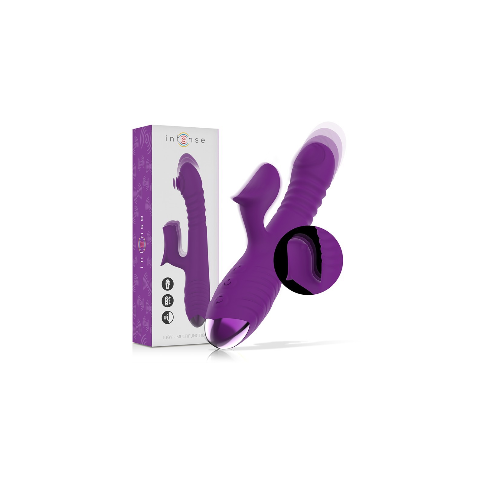 Vibrador Multifunción Recargable Iggy con Estimulador Clitorial