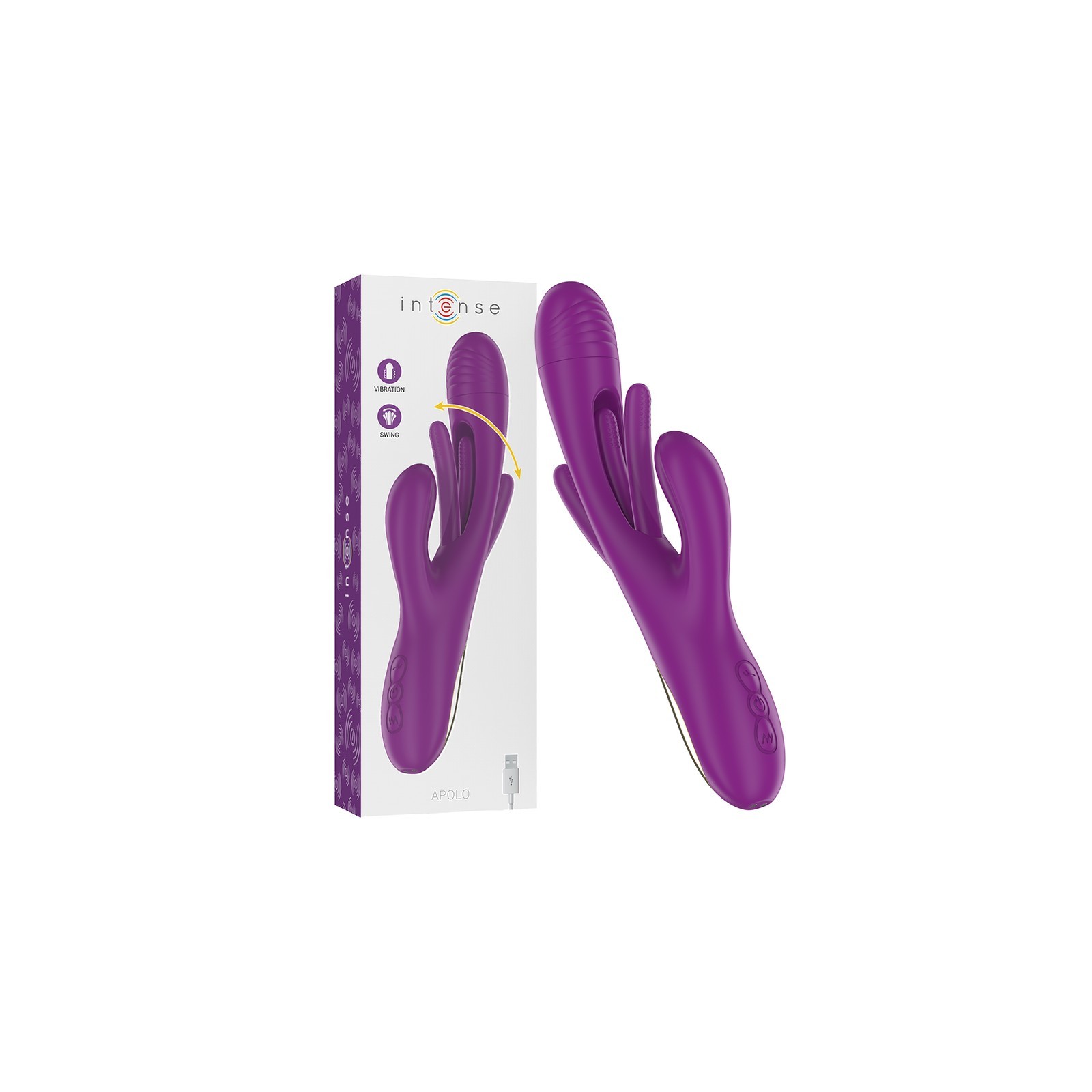 Intense - Apolo Vibrador Multifunción Recargable 7 Vibraciones Con Lengua