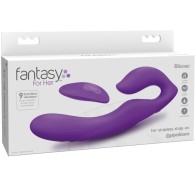 Violet Remote Control Double Penetration Vibrator for Couples