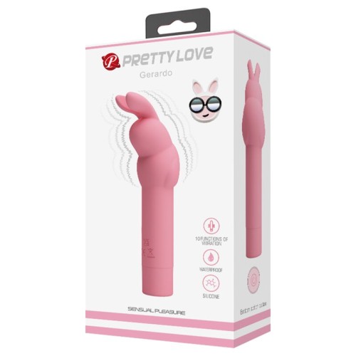 Vibrador De Silicona Conejo Rosa Gerardo