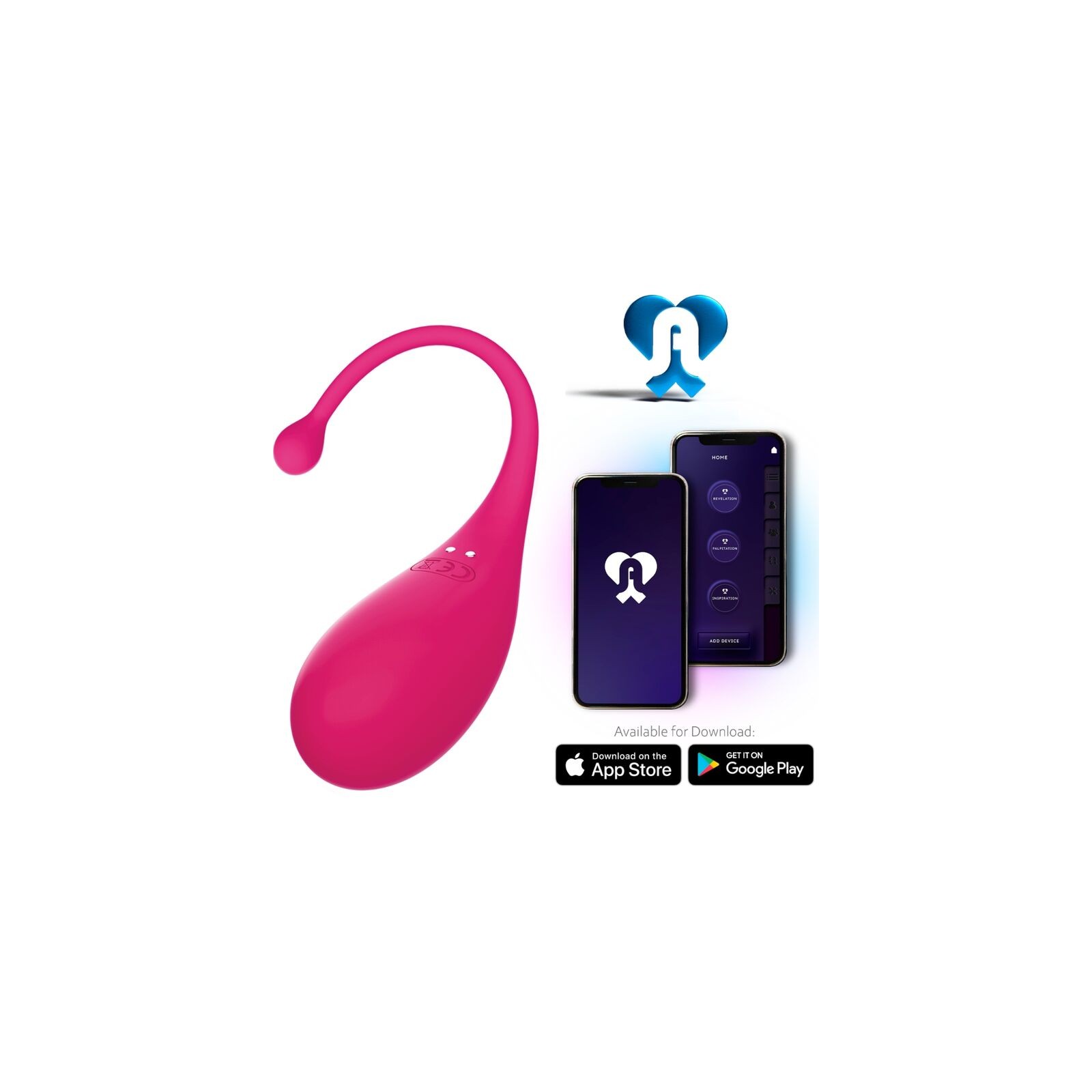 Palpitation Pink Vibrating Egg with Free App