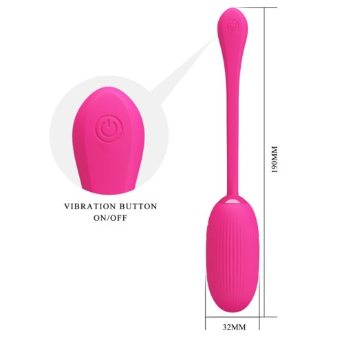 Pretty Love Doreen Rechargeable Egg Vibrator Magenta Control Remote