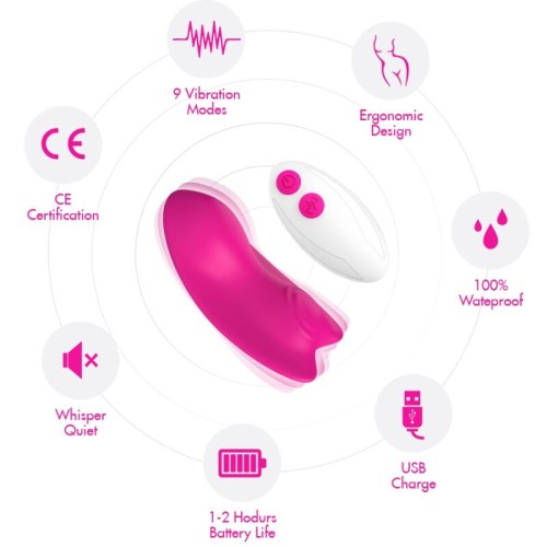 Armony Butterfly Vibrator Panties Remote Control Pink