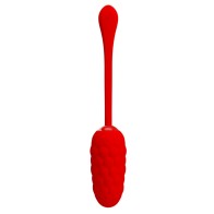 Pretty Love Huevo Vibrador Con Textura Marina Recargable Rojo