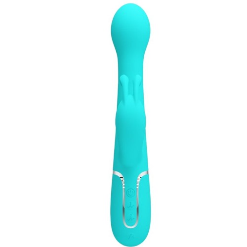 Pretty Love Dejon 3-in-1 Rabbit Vibrator - Aqua Green