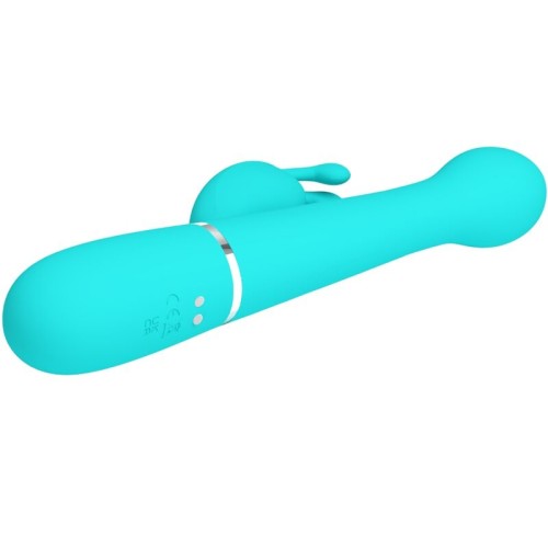 Pretty Love Dejon 3-in-1 Rabbit Vibrator - Aqua Green