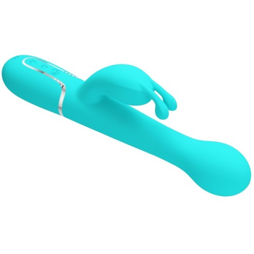 Pretty Love Dejon 3-in-1 Rabbit Vibrator - Aqua Green