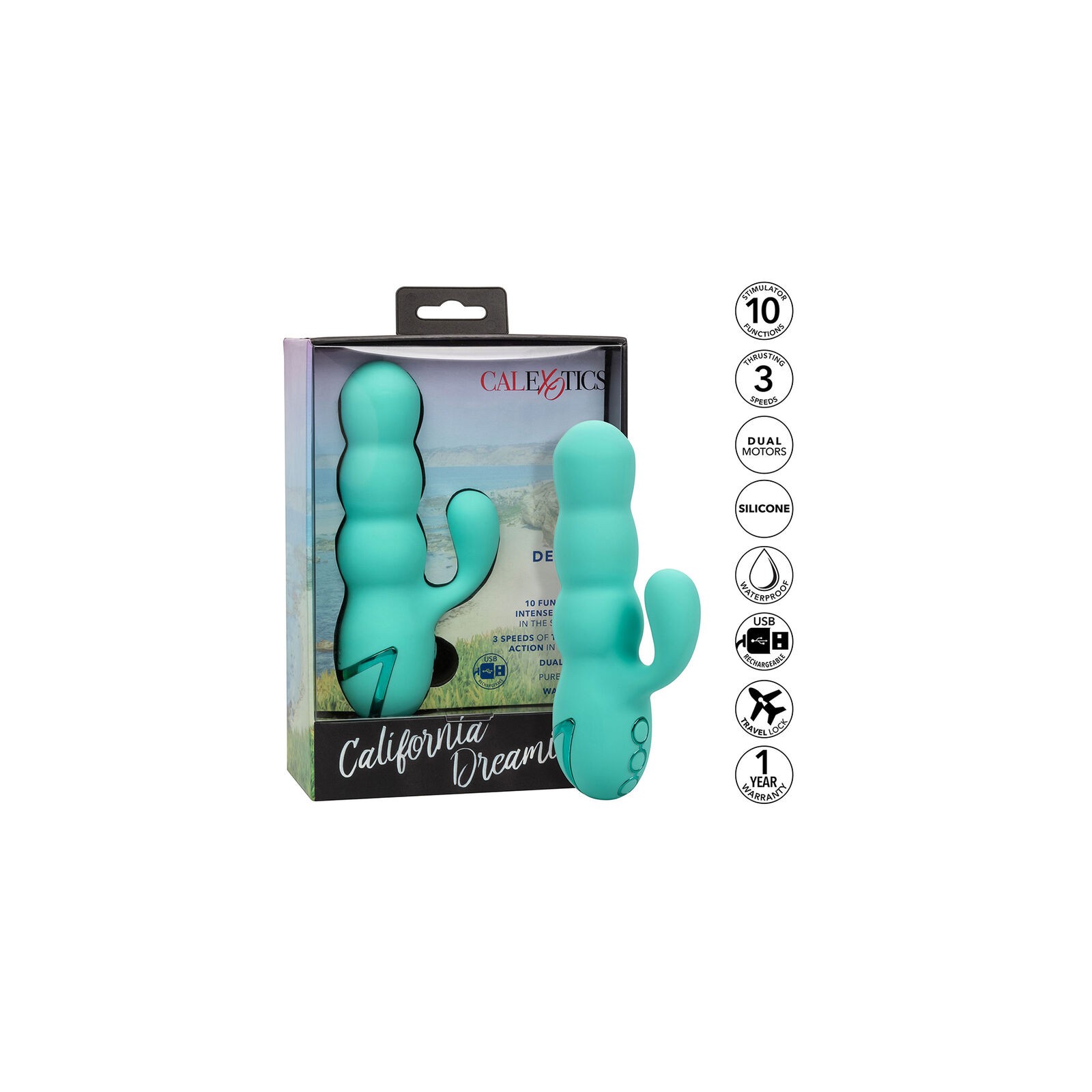 Del Mar Diva Rabbit Vibrator Green