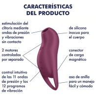 Satisfyer Pocket Pro 1 Clitoral Stimulator Burgundy