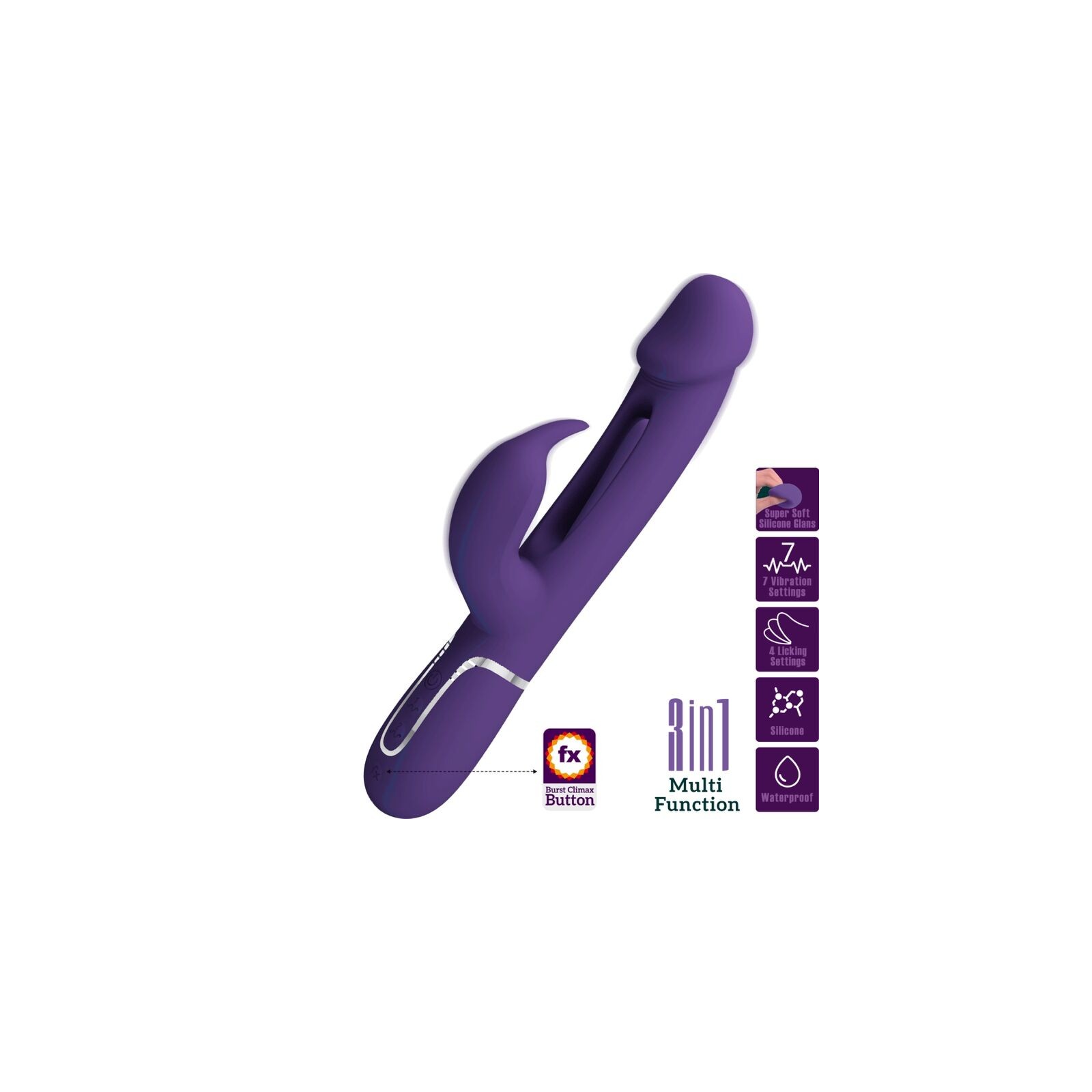 Pretty Love Kampas 3-in-1 Rabbit Vibrator