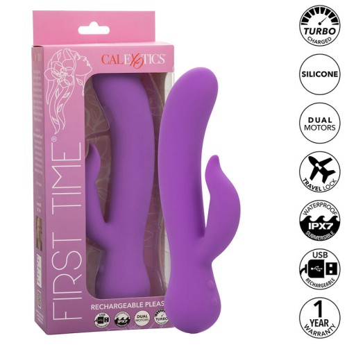 First Time Vibrador Complaciente Recargable Morado