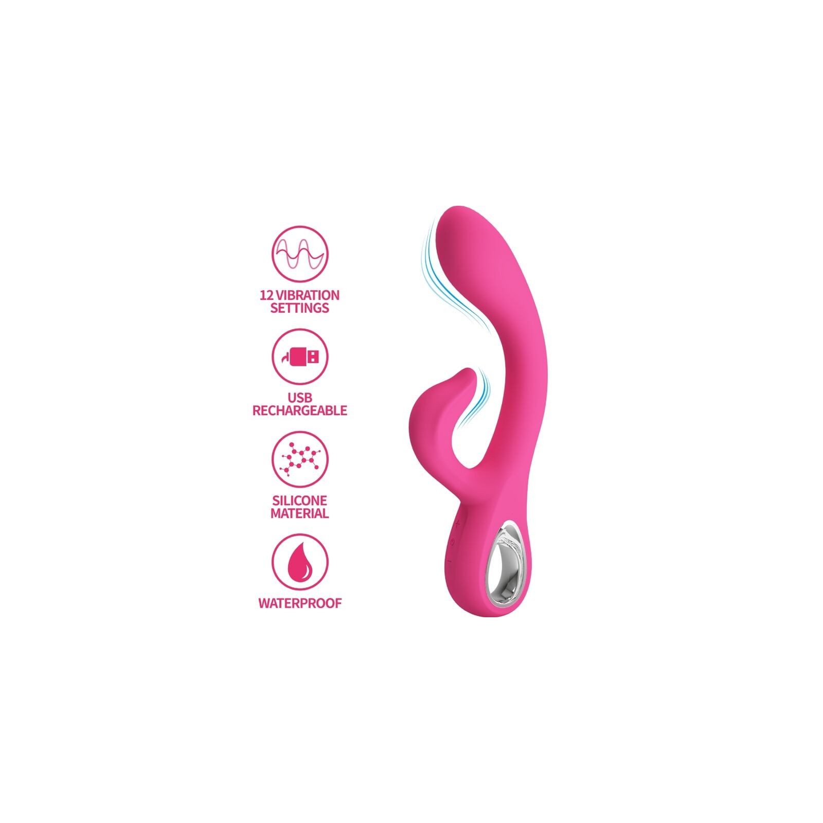 Pretty Love - Fritz Vibrador Rabbit 12 Vibraciones Rosa