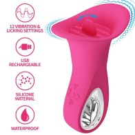 Pretty Love - Clyde Vibrador Oral Lengua Vibradora 12 Vibraciones Rosa - Herramienta de Placer Oral Definitiva