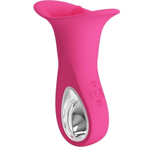 Pretty Love - Clyde Vibrador Oral Lengua Vibradora 12 Vibraciones Rosa - Herramienta de Placer Oral Definitiva