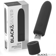 Geri Rechargeable Vibrating Bullet USB - Black & Silver