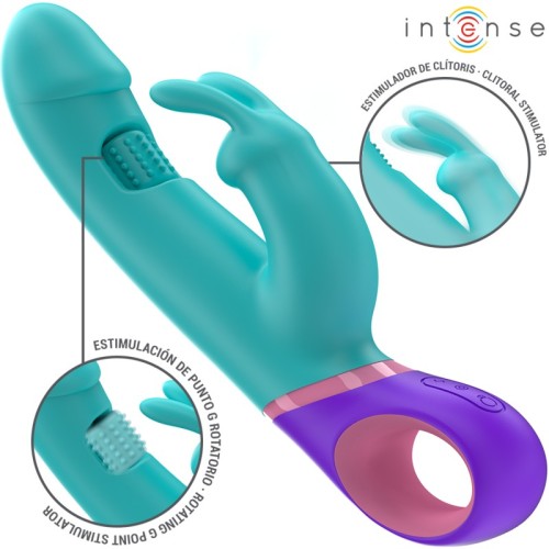 Intense Mónica Vibrador Rabbit Estimulador Rotatorio Punto G Azul