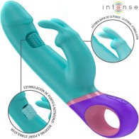 Intense Monica Rabbit Vibrator with G-Spot Rotator Blue