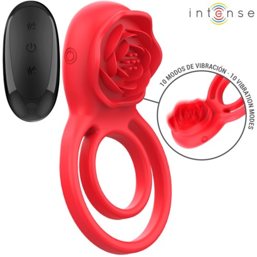 Intense - Gail Rosa Estimuladora 10 Vibraciones Rojo Control Remoto