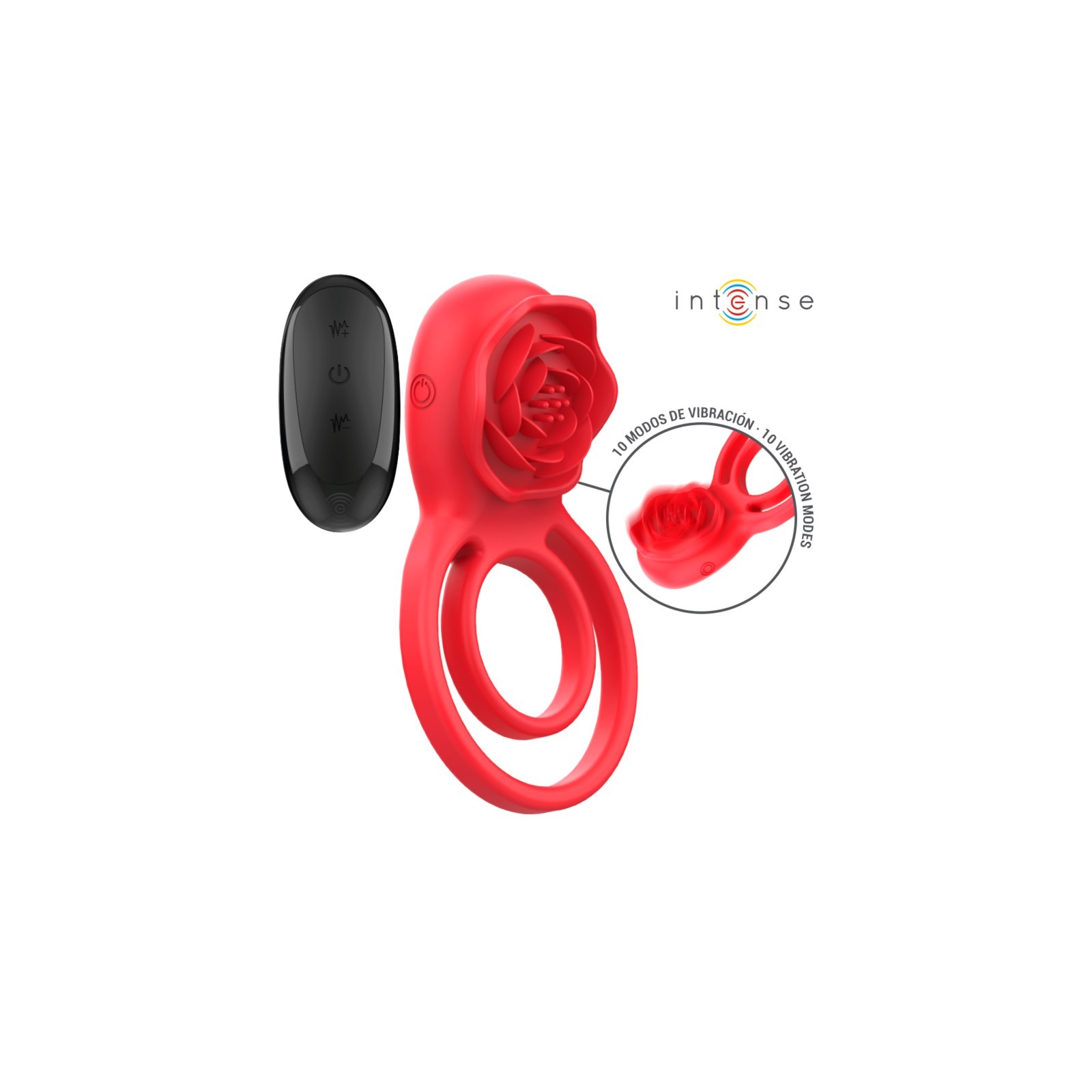 Intense Gail Rose Stimulator 10 Vibrations Red Remote Control