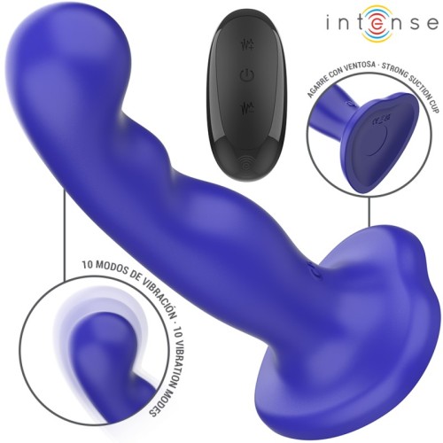 Intense Shorty Vibrador Con Ventosa Azul Control Remoto