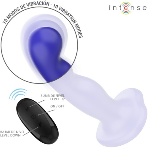 Intense Shorty Vibrador Con Ventosa Azul Control Remoto