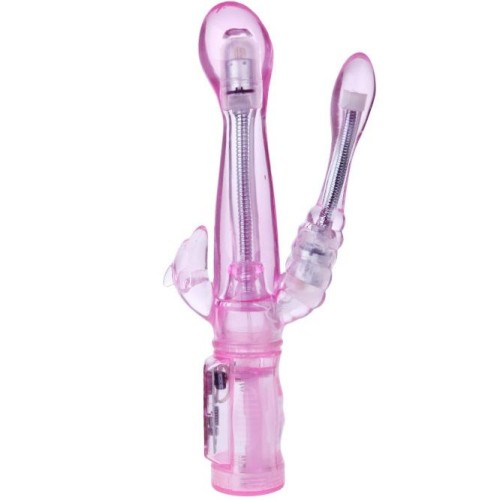 Vibrador Flexible Con Estimulador Anal Para Placer Extremo