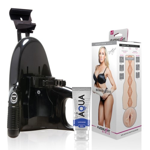 Fleshlight - Vagina Brandi Love + Lanzamiento Universal + Lubricante Aqua Quality 50 ML