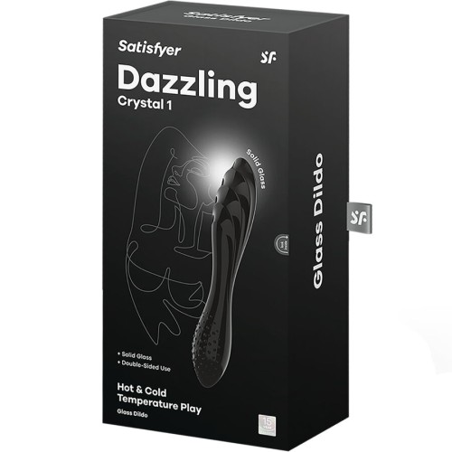 Satisfyer Dazzling Crystal Negro Consolador de Cristal de Alta Calidad