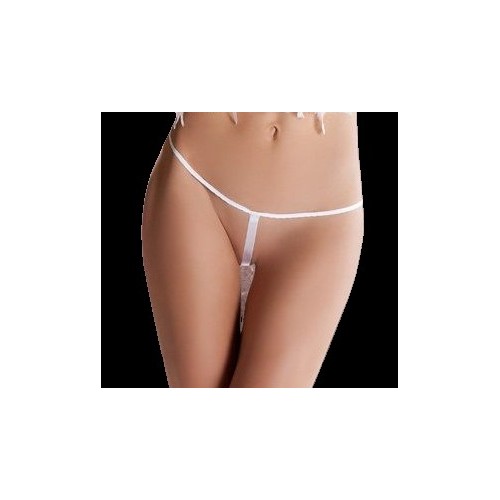 Micro Tanga Blanco Talla Única - Elegante y Sexy