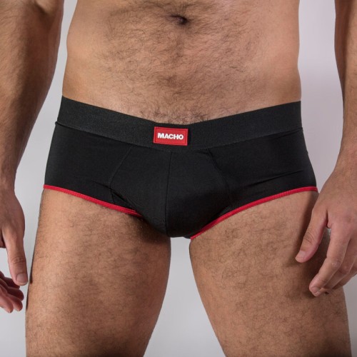 Macho Brief Dark Red S - Comfortable Men's Underwear