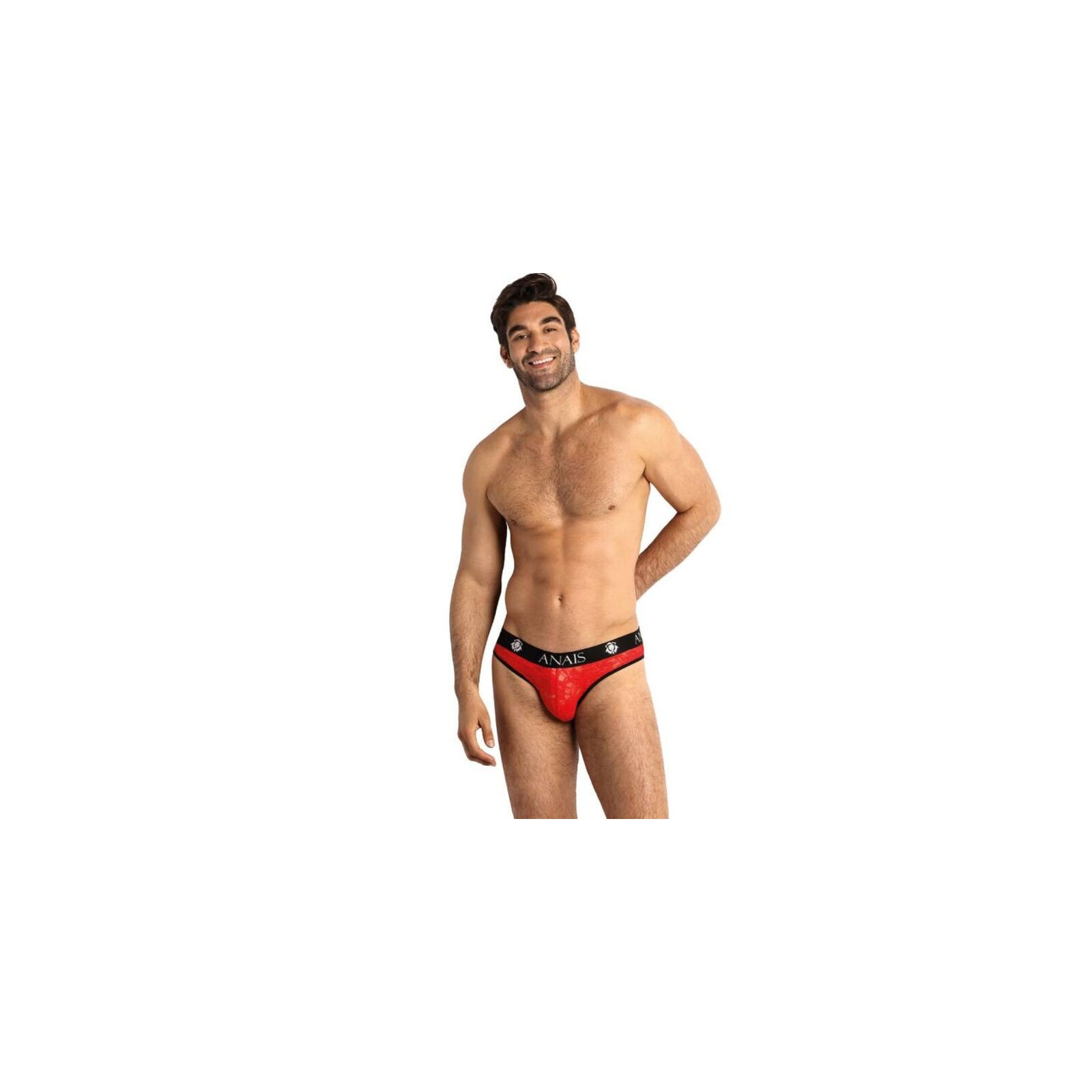 Anais Men - Brave Slip M - Ropa Interior de Encaje Rojo Elegante