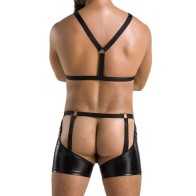 Passion 047 Black Aron Set LXL Quality Lingerie