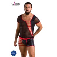 Passion 055 Set Mark Negro L/XL - Lencería Elegante