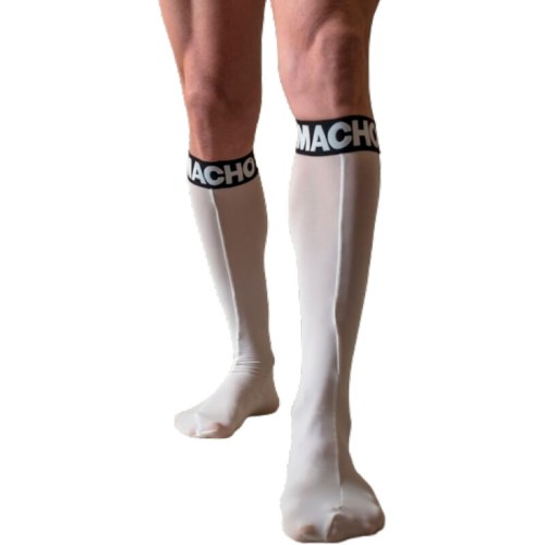 Macho Calcetines Finos Blanco Talla Única