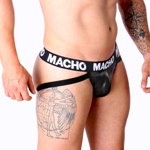 Macho Jock Cuero Negro XL - Colección Sensual